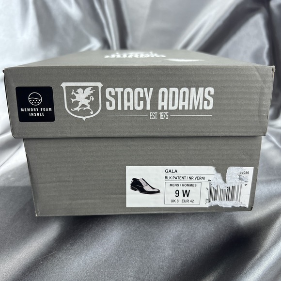 Stacy Adams Mens 9 Wide Gala Tuxedo Shoes Black Patent Leather 24998-004 Wedding main image 11